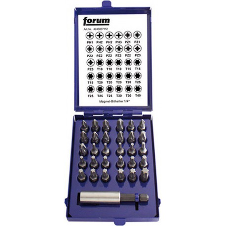 Assortiment d'embouts, mélangé, empreinte cruciforme PH et PZ/TORX®, 31 pièces