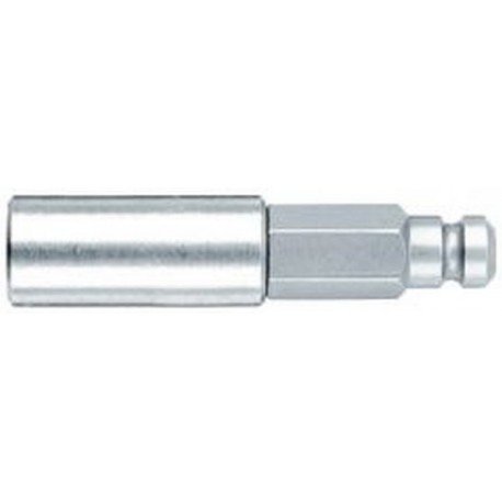 Porte-embouts à tige à 6 pans 1/4'', douille en acier inoxydable, Long. totale 45 mm, Plage de Long. : 45-51 mm, Long. totale 45 mm