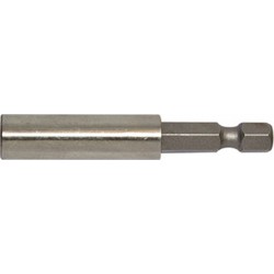 Porte-embouts pour embouts 1/4'' à tige à 6 pans, douille en acier inoxydable, Plage de Long. : 61-75 mm, Long. totale 59 mm