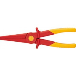 Pince à becs demi-ronds VDE en plastique, Long. : 220 mm