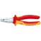 Pince universelle VDE en acier spécial pour outils, tête chromée, poignées à gaine en plastique, Long. : 180 mm, Capacité de coupe du Ø du fil dur 2,2 mm