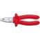 Pince universelle VDE, en acier spécial pour outils, tête chromée, poignées isolées par immersion, Long. : 180 mm