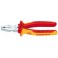 Pince universelle VDE, grande puissance, Long. : 225 mm, Capacité de coupe du Ø du fil dur 3,0 mm, Capacité de coupe du Ø de la corde à piano 2,5 mm