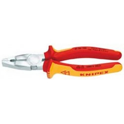 Pince universelle, VDE, Long. : 190 mm, Capacité de coupe du Ø du fil dur 2,5 mm, Capacité de coupe du Ø de la corde à piano 2,0 mm