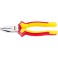 Pince universelle VDE A. chrome vanadium, tête chromée, poignées à gaine en plastique, Long. : 180 mm, Capacité de coupe du Ø du fil dur 2,2 mm