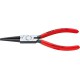 Pince à becs longs, becs longs et ronds, en acier électrique au chrome vanadium, tête polie, poignées à gaine en plastique, Long. : 160 mm