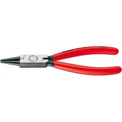 Pince à becs ronds, tête polie, poignées revêtues de matière plastique, Long. : 160 mm
