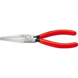 Pince à longs becs, becs plats en acier au chrome vanadium, tête polie, poignées à gaine en plastique, Long. : 140 mm, Long. des becs 42,0 mm