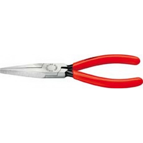 Pince à longs becs, becs plats en acier au chrome vanadium, tête polie, poignées à gaine en plastique, Long. : 190 mm, Long. des becs 50,0 mm