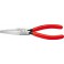 Pince à longs becs, becs plats en acier au chrome vanadium, tête polie, poignées à gaine en plastique, Long. : 190 mm, Long. des becs 50,0 mm