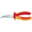 Pince d'électronicien, à becs courbés, tête chromée, poignées à gaine en plastique, Long. : 160 mm, Capacité de coupe du Ø du fil dur 1,6 mm