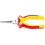 Pince à longs becs VDE, à mors ronds, en acier au chrome vanadium, tête chromée, poignées à gaine en plastique, Long. : 160 mm, Long. des becs 41,0 mm