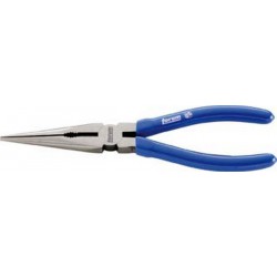 Pince bec de cigogne, droite, en acier électrique au chrome vanadium, tête polie, poignées à gaine en plastique, Long. : 200 mm