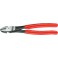 Pince coupante latérale démultipliée, courbée, Long. : 200 mm, Capacité de coupe pour fil semi-dur Ø 4,2 mm, fil dur Ø 3,0 mm, corde à piano Ø 2,5 mm