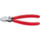 Pince coupante latérale pour plastique, taillants droits, Long. : 140 mm
