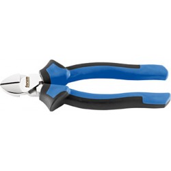Pince coupante latérale démultipliée, Acier Vanadium, tête chromée, poignées à gaine en plastique, Long. : 160 mm