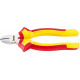 Pince coupante latérale VDE, Acier Vanadium, tête chromée, poignées à gaine en plastique, Long. : 180 mm