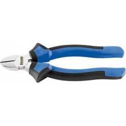 Pince coupante latérale, Acier Vanadium, tête polie, poignées à gaine en plastique, Long. : 160 mm