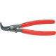 Pince de précision à circlips pour bagues extérieures, avec limitation d'ouverture réglable, Dimensions : A 01, Ø d'arbre 3-10 mm, Long. 130 mm