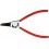 Pince pour circlips extérieurs, modèle droit, en acier inoxydable au chrome vanadium, pointes antidérapantes, Dimensions : A 0, Ø d'arbre 3-10 mm