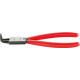 Pince à circlips intérieurs, courbée, en acier inoxydable au chrome vanadium, pointes antidérapantes, Dimensions : J 31, Ø d'alésage 40-100 mm