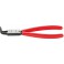 Pince à circlips intérieurs, courbée, en acier inoxydable au chrome vanadium, pointes antidérapantes, Dimensions : J 41, Ø d'alésage 85-140 mm