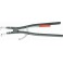 Pince pour grands circlips extérieurs, modèle courbé, Dimensions : A 51, Ø d'arbre 122-300 mm, Long. 570 mm