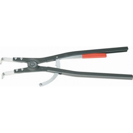 Pince pour grands circlips extérieurs, modèle courbé, Dimensions : A 61, Ø d'arbre 252-400 mm, Long. 580 mm