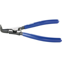 Pince pour circlips extérieurs, courbée, en acier au chrome vanadium, Dimensions : A 21, Ø d'arbre 19-60 mm, Long. 180 mm
