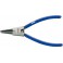 Pince pour circlips extérieurs, modèle droit, en acier au chrome vanadium, Dimensions : A 2, Ø d'arbre 19-60 mm, Long. 180 mm