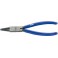 Pince pour circlips intérieurs, modèle droit, en acier au chrome vanadium, Dimensions : J 3, Ø d'alésage 40-100 mm, Long. 225 mm
