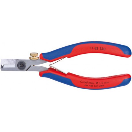 Pince à dénuder pour l'électronique, Ø de conducteur : 0,03-1,0 mm, Long. 130 mm