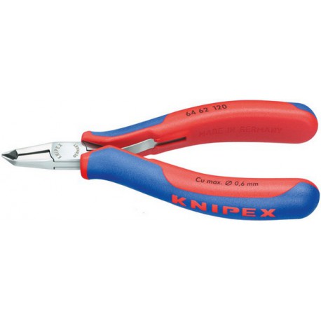 Pince coupante frontale électronique, Modèle : Mini-taillant à petite facette, tête coudée à 65°, Long. 120 mm