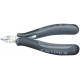 Pince coupante latérale d'électronicien ESD, Modèle avec petite biseau, mini-tête pointue, Long. 115 mm, Capacité de coupe du Ø du fil souple 0,3-0,8 mm
