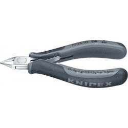 Pince coupante latérale d'électronicien ESD, Modèle à petite facette, tête pointue aplatie, Long. 115 mm