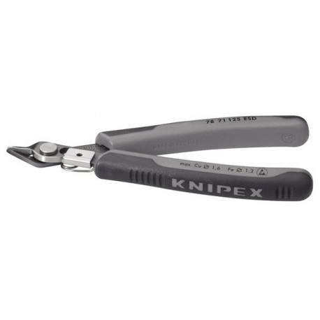 Pince coupante latérale d'électronicien ESD Super Knips®, Long. 125 mm, Capacité de coupe pour fil souple Ø 0,2-1,6 mm, fil semi-dur Ø 0,2-1,2 mm