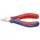 Pince coupante latérale d'électronicien, tête polie miroir, Modèle sans biseau, tête pointue, Long. 115 mm