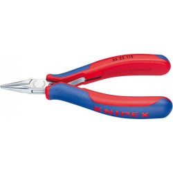 Pince de préhension électronique, Modèle : Becs ronds et plats pour plier les ?illets en fil, Long. 115 mm, Long. des becs 22,5 mm