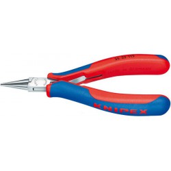 Pince de préhension électronique, Modèle : Becs pointus et ronds pour plier les ?illets en fil, Long. 115 mm, Long. des becs 22,5 mm