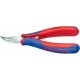 Pince de préhension électronique, Modèle : Becs ronds et plats, courbés à 45°, Long. 115 mm, Long. des becs 22,5 mm