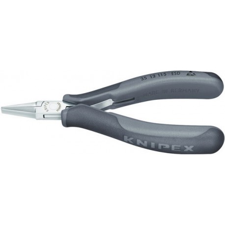 Pinces de préhension électronique ESD, Modèle : Becs plats et larges, Long. 115 mm, Long. des becs 22,5 mm