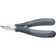 Pinces de préhension électronique ESD, Modèle : Becs ronds et plats, courbés à 45°, Long. 115 mm, Long. des becs 22,5 mm