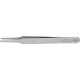 Brucelles de précision, Pointes : droit, rond, environ 2 mm de large, Surfaces de préhension lisse, Surface -, Caractéristiques : inoxydable