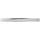 Brucelles de précision, Pointes : droit, anguleux, environ 0,9 mm de large, Surfaces de préhension denture fine, Surface nickelées, Long. : 125 mm