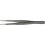 Brucelles de précision, Pointes : droit, rond, environ 3,5 mm de large, Surfaces de préhension denture fine, revêtement noir antireflet