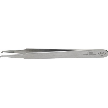 Brucelles de précision, Pointes : courbé, anguleux, environ 1 mm de large, Surfaces de préhension micro-rugueux par matage, antireflet mat