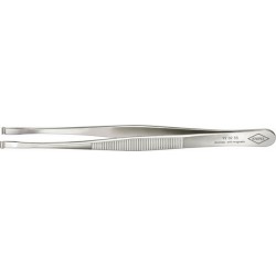Brucelles de précision, Pointes : droit, à poignées encastrées, environ 3,5 mm de large, Surfaces de préhension lisse, antireflet mat