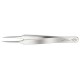 Brucelles de précision, becs 'aiguille', Pointes : pointu, droit, extra fin, Surfaces de préhension lisse, Surface antireflet mat