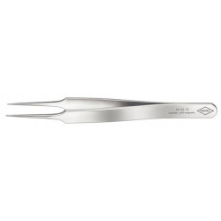 Brucelles de précision, becs 'aiguille', Pointes : pointu, droit, extra fin, Surfaces de préhension lisse, Surface antireflet mat