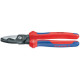 Coupe-câbles à double tranchant, tête brunie, poignées à gaine en plastique, Long. : 200 mm, Ø de la capacité de coupe 20 mm, Section du conducteur 70 mm²